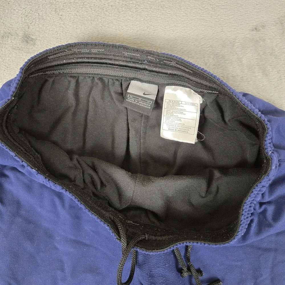 Vintage Nike Track Pants Mens Medium Blue Lined‎ Ankle Zip Gray Tag Swoosh Y2k